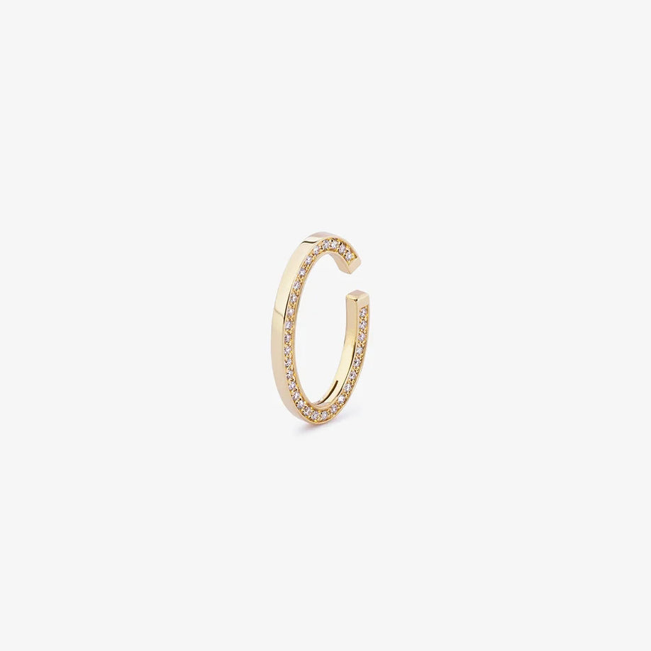 Earcuff oval con diamante