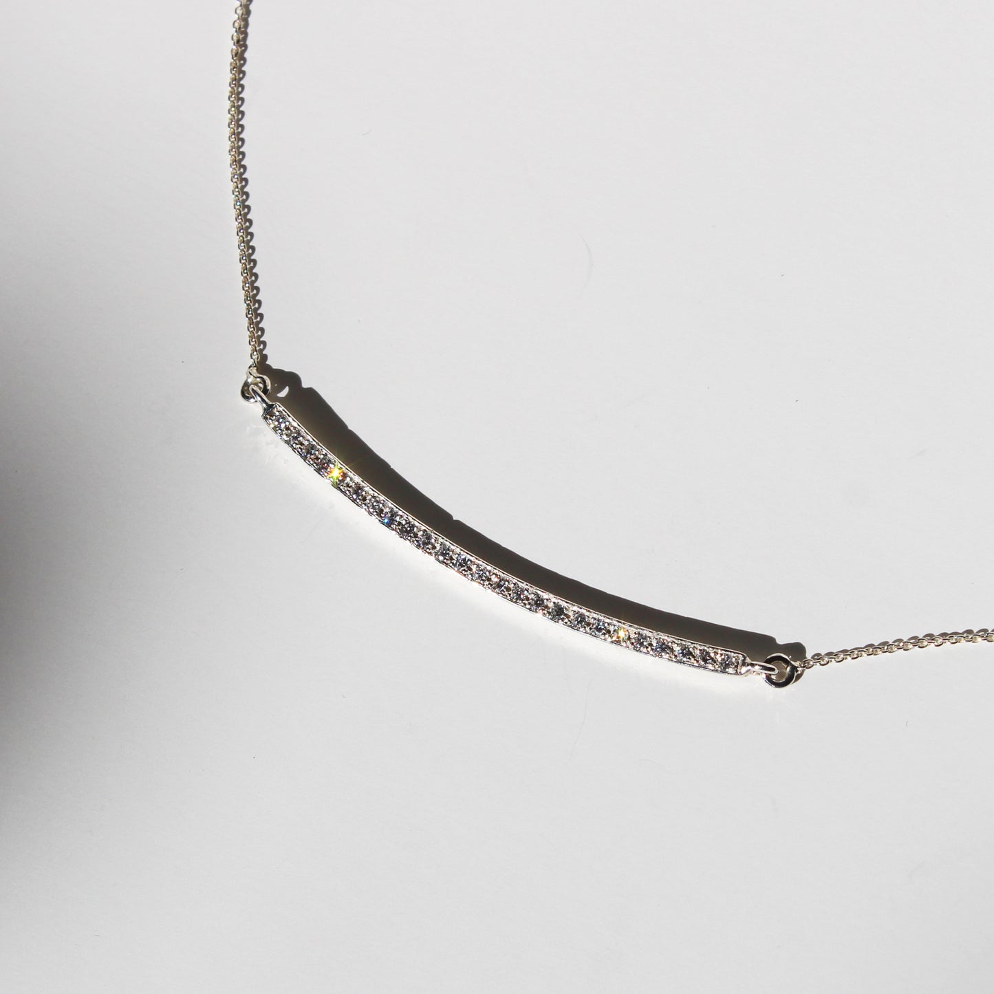 Collar hilera de diamantes