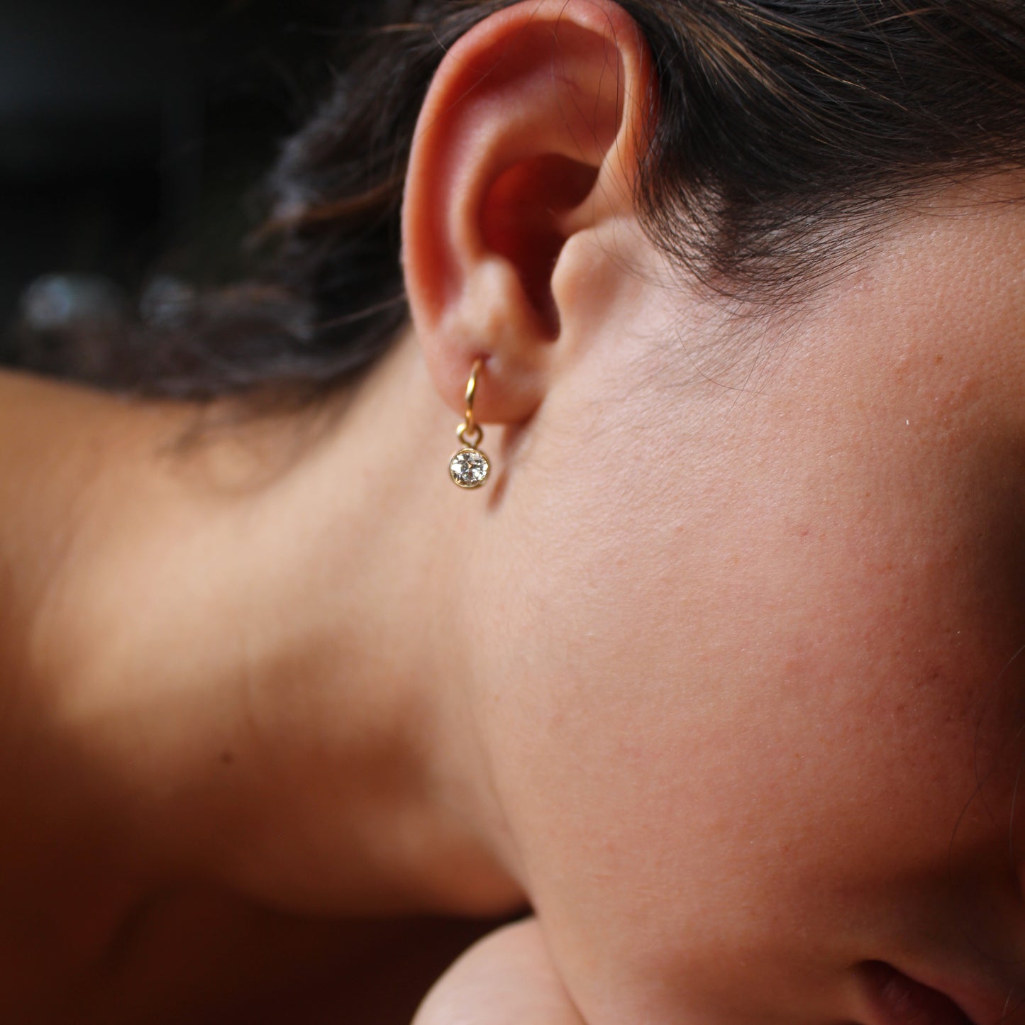Arracadas con diamante