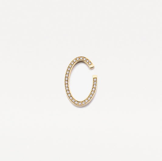 Earcuff oval con diamante