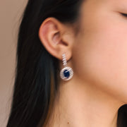 Aretes Valeria, Zafiro y diamante