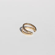 Anillo doble, con diamantes