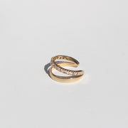 Anillo doble, con diamantes