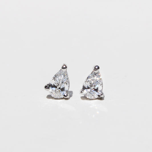 Aretes de diamante gota, lab grown