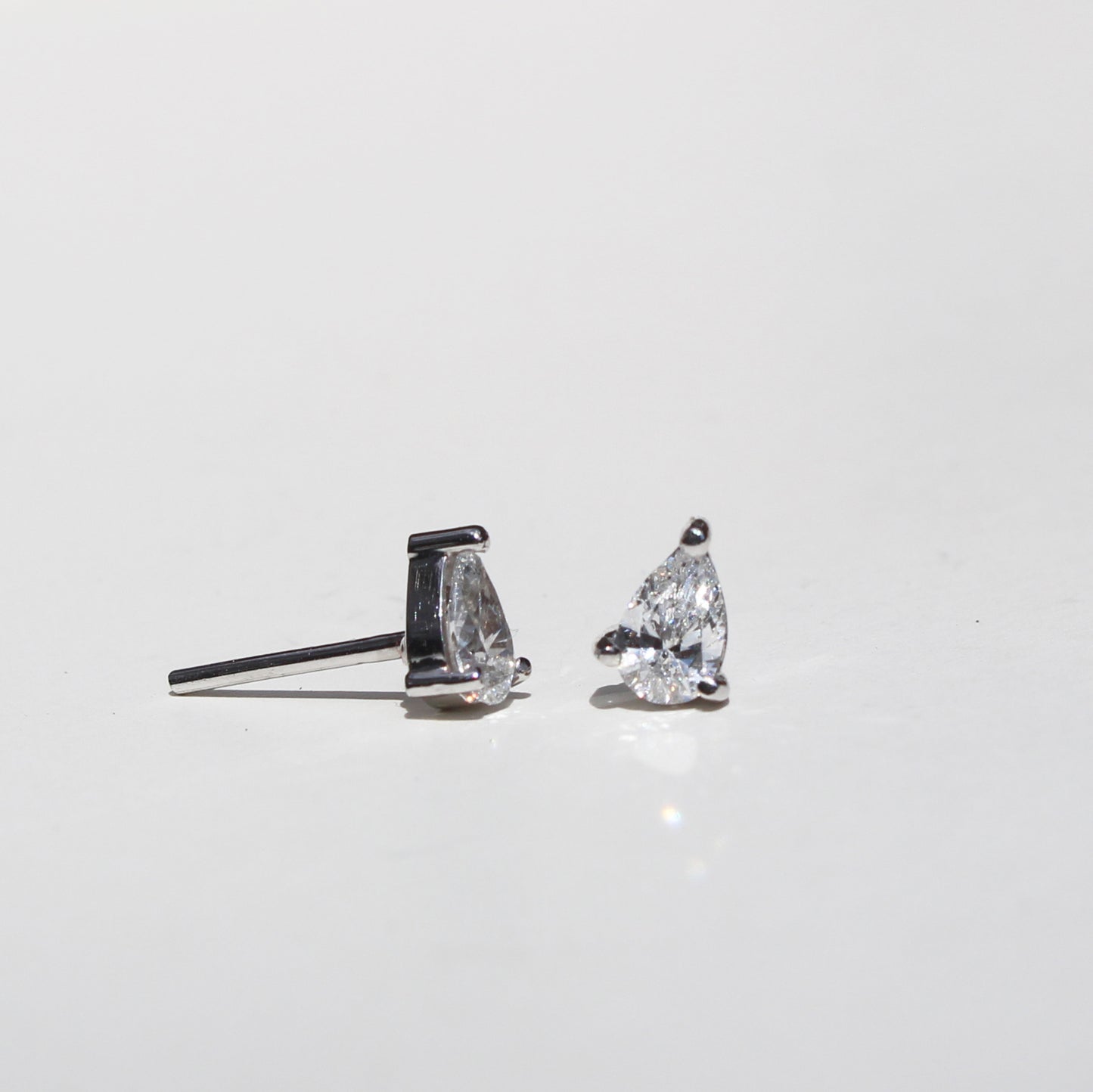 Aretes de diamante gota, lab grown