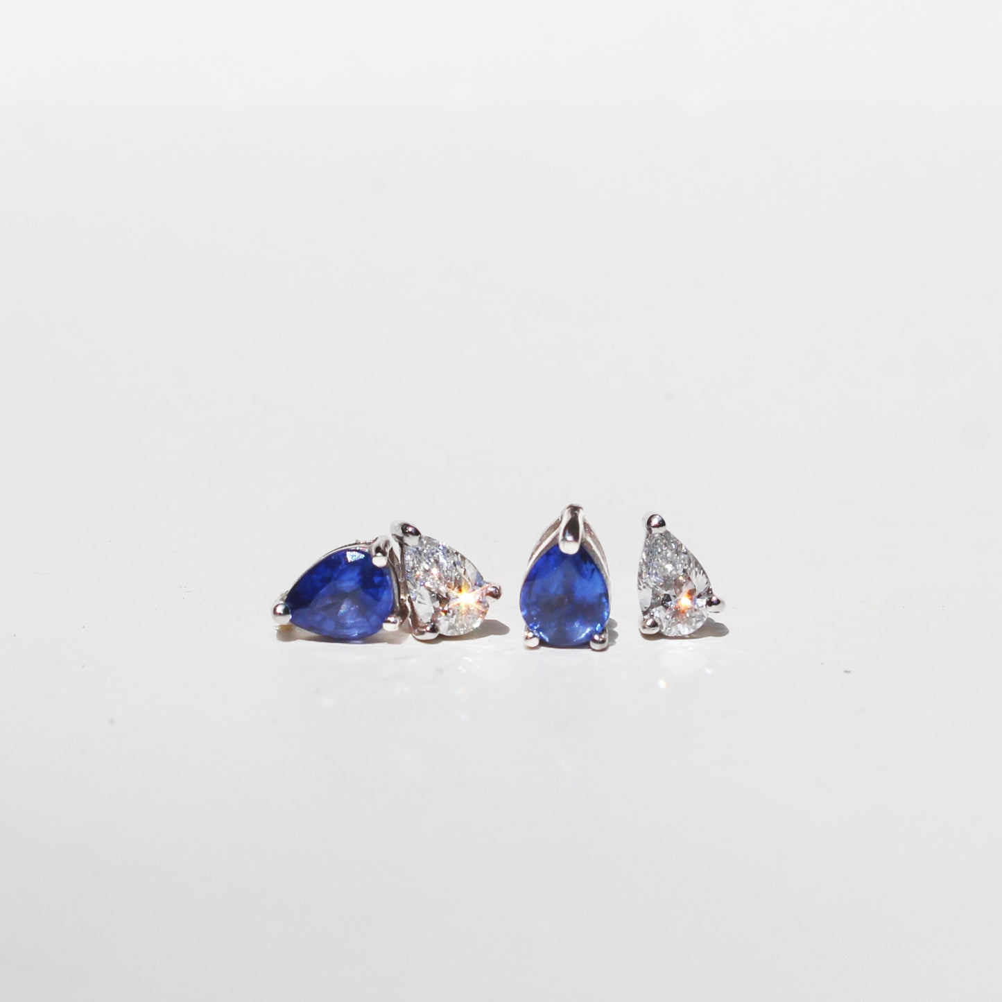 Aretes de zafiro gota