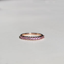 Churumbela de zafiros rosa, 2mm