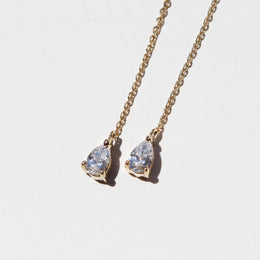 Aretes que cuelgan, diamante gota