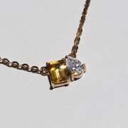 Collar de diamante + piedra del mes