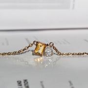 Collar de diamante + piedra del mes