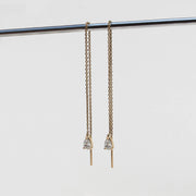 Aretes que cuelgan, diamante gota