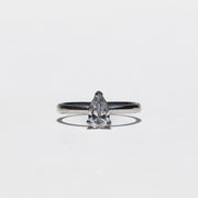 Solitario de diamante gota