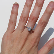 Solitario de diamante gota