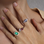 Anillo compromiso a dos piedras