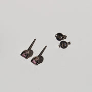 Aretes de zafiro morado