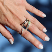 Eterna Ring. Churumbela con diamantes baguette