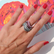 La Mar Ring - en piedra de color