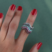 La Mar Ring - en piedra de color