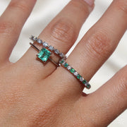 Anillo con esmeralda colombiana