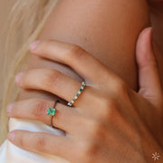 Anillo con esmeralda colombiana