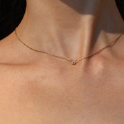 Collar con diamante natural