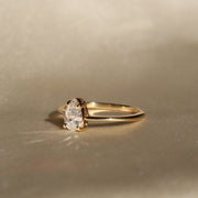 Solitario de diamante gota