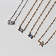 Collar con diamante gota, lab-grown