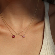 Collar con zafiro rosa 0.50ct