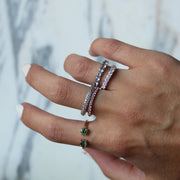 Churumbela de zafiros rosa, 2mm