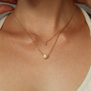 Collar con zafiro rosa 0.50ct