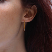 Aretes de oro con diamante
