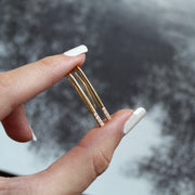 Aretes de oro con diamante