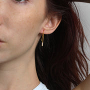 Aretes de oro con diamante